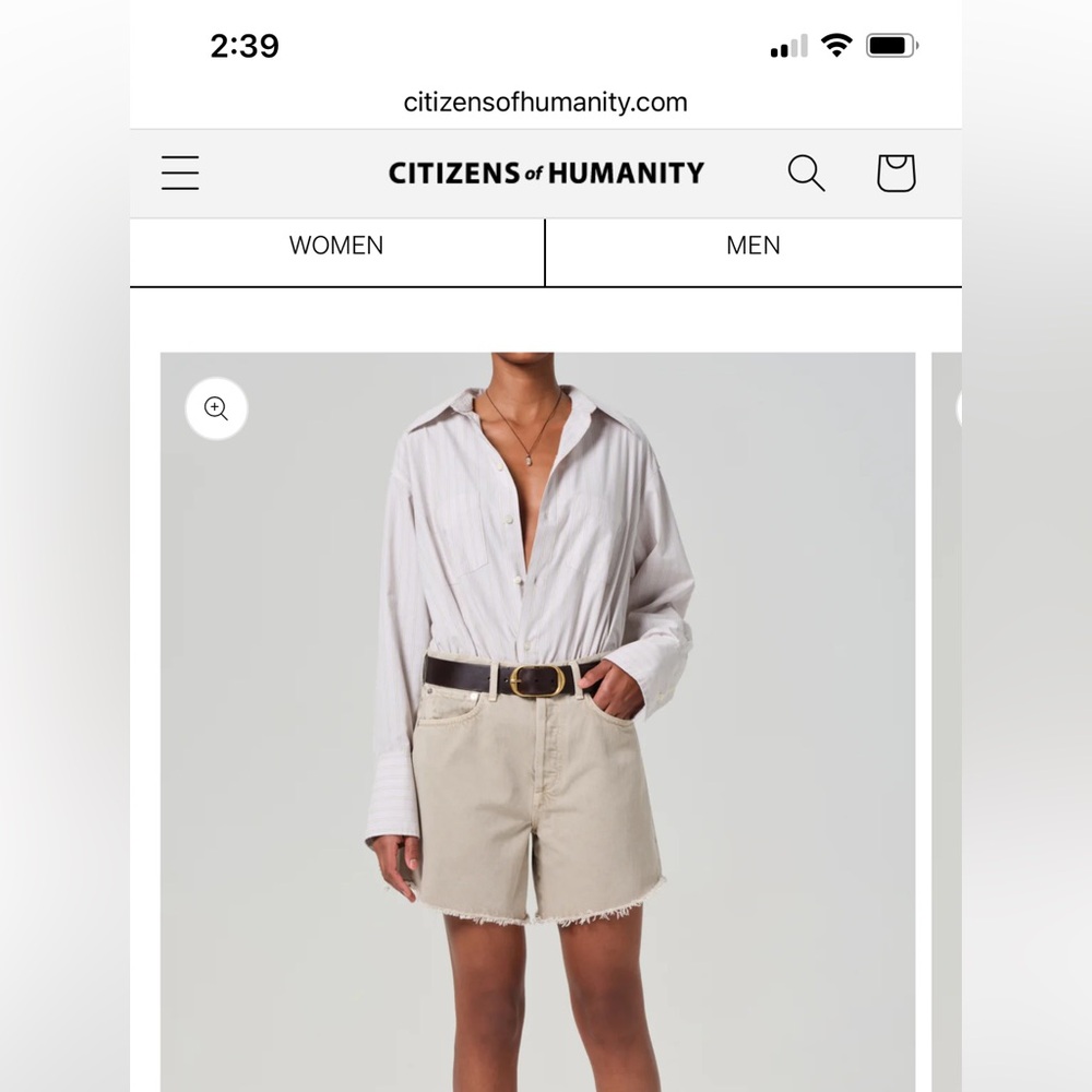 Citizens Of Humanity Burned Quartz Denim Shorts Sz 31